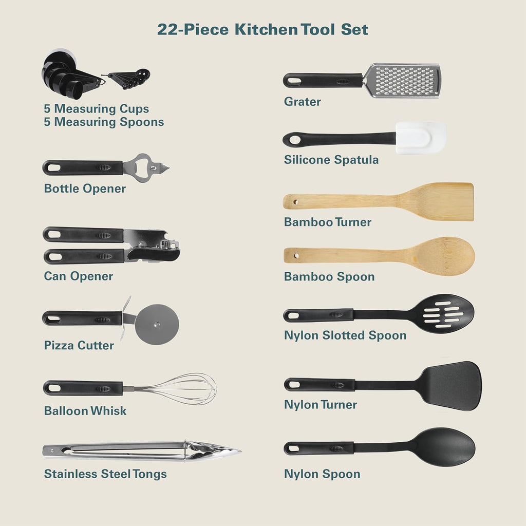 Gibson Home 74 Piece Kitchen in a Box Pots and Pans Cookware, Plates and Bowls Dinnerware, Cutlery Knife Block, Flatware Utensils
