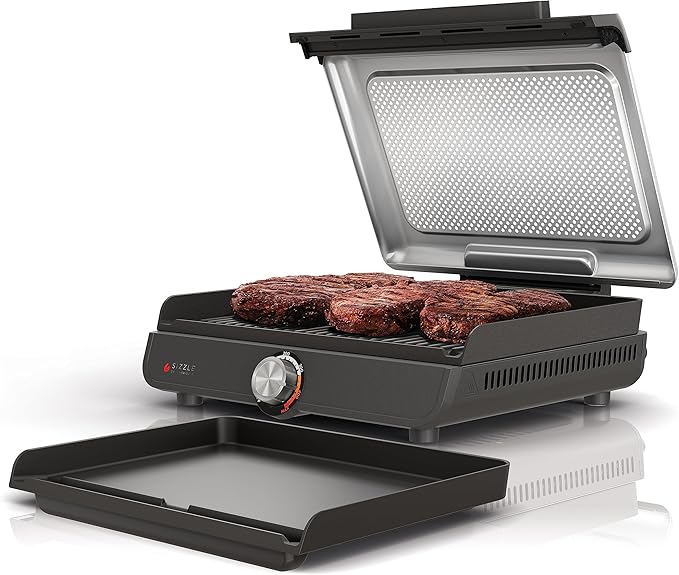 Ninja Griddle and Indoor Grill, 14’’, Electric Grill, For Steak, Burgers, Salmon, Veggies, and More, Pancake Griddle, Nonstick, D