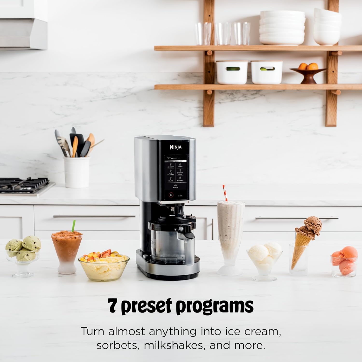 Ninja NC301 CREAMi Ice Cream Maker, for Gelato, Mix-ins, Milkshakes, Sorbet, Smoothie Bowls