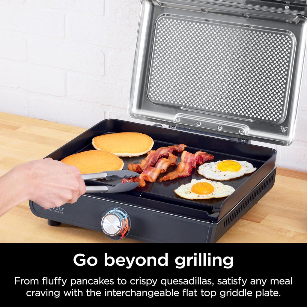 Ninja Griddle and Indoor Grill, 14’’, Electric Grill, For Steak, Burgers, Salmon, Veggies, and More, Pancake Griddle, Nonstick, D