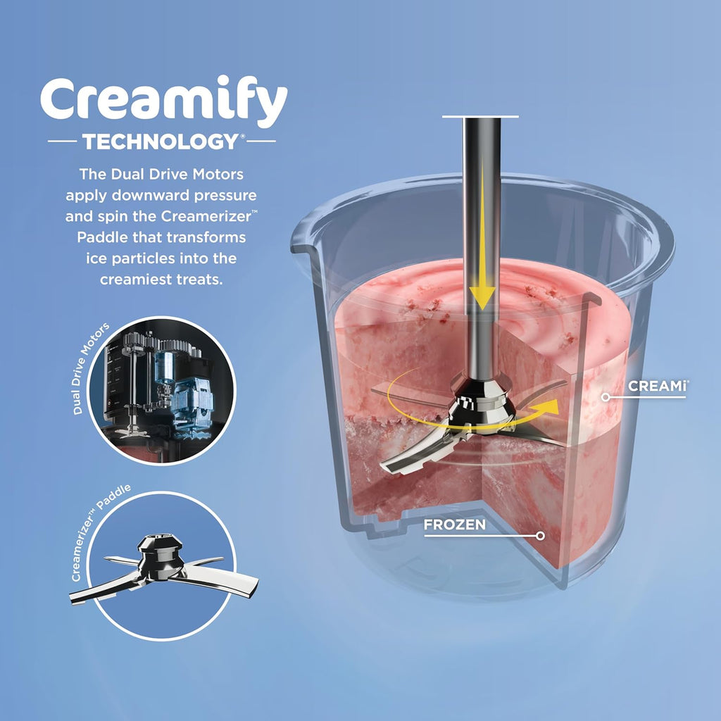 Ninja NC301 CREAMi Ice Cream Maker, for Gelato, Mix-ins, Milkshakes, Sorbet, Smoothie Bowls
