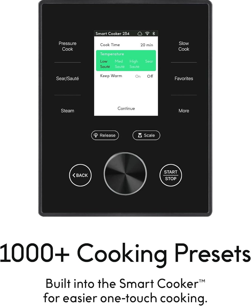 CHEF iQ Smart Pressure Cooker with WiFi and Built-in Scale - Easy-to-Use 10-in-1 Multicooker with 500+ Guided Recipes - Rice Cooker