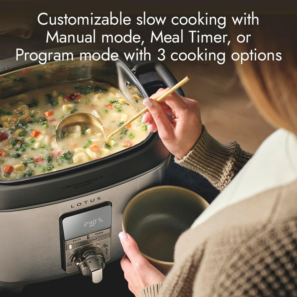 Lotus Professional Series The Sous Multi-Function Cooker with Tri-Ply Dutch Oven, Slow Cooker, Sous Vide Cooker, Rice Cooker