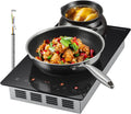 Built-in 2 Burner Electric Cooktop 220v Electric Stove with Residual Heat Indicator,Compatible with All Cookware,1-9 Power Level,Hard Wire (No Plug) Suitable For Home