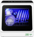 EUHOMY Countertop Dishwasher Portable with 6 Programs, 5L Built-in Water Tank for Apartments & RV, 167℉ High-Temp, No Hookup Needed, Mini Dishwasher with Baby Care