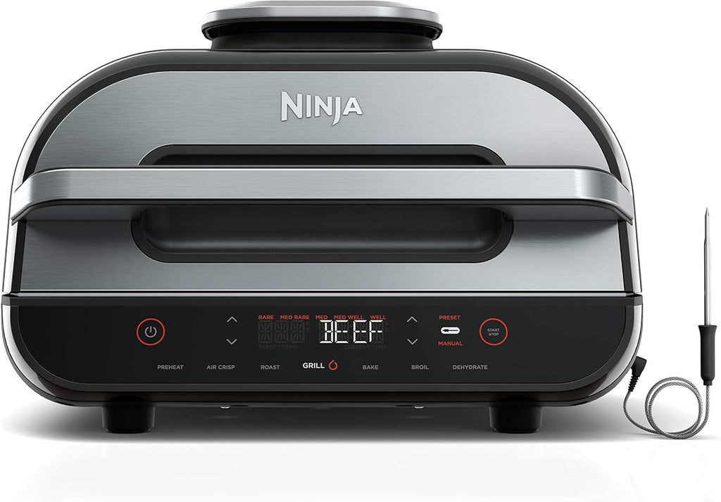 Ninja | Indoor Grill and Air Fryer| Foodi Smart XL | 6-in-1 Grill, Air Fry, Roast, Bake, Broil, Dehydrate & Crisp