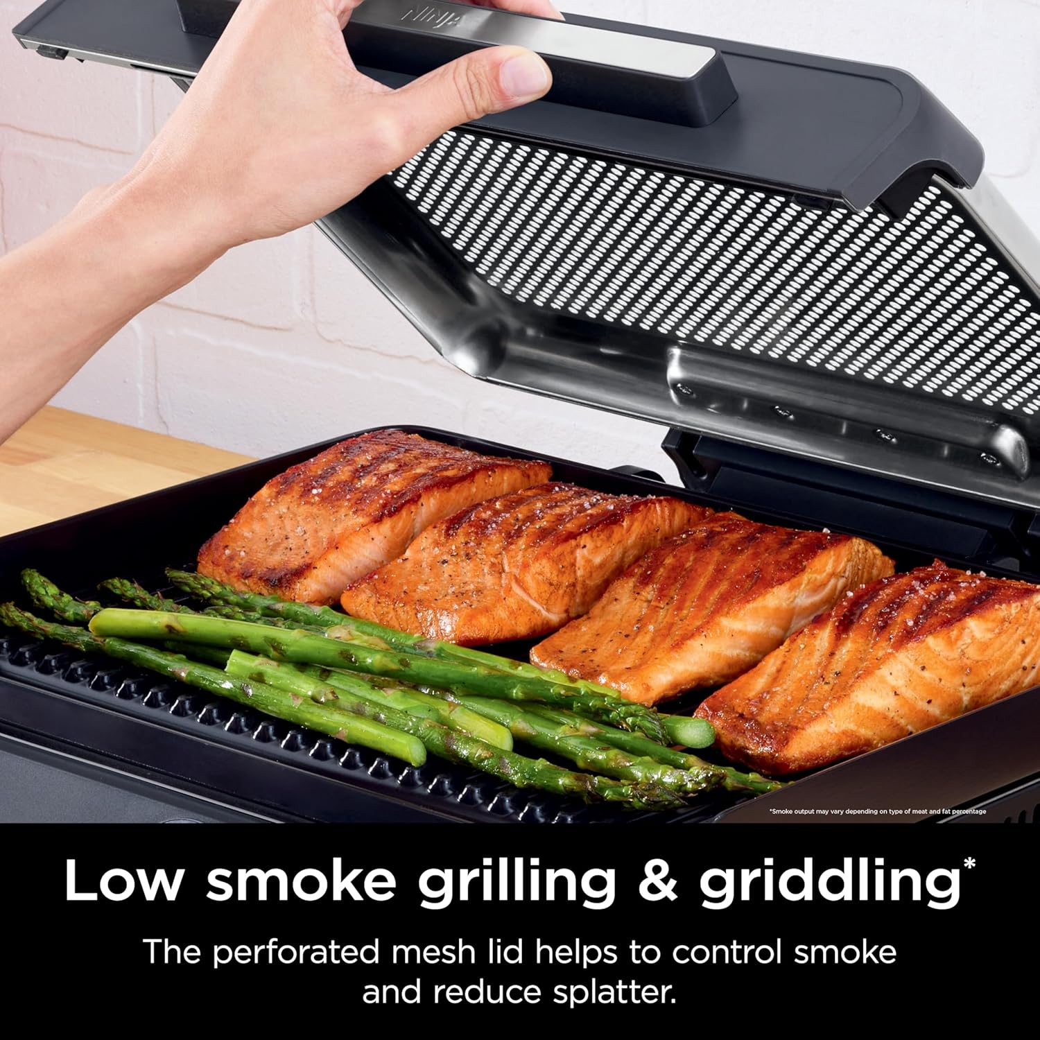 Ninja Griddle and Indoor Grill, 14’’, Electric Grill, For Steak, Burgers, Salmon, Veggies, and More, Pancake Griddle, Nonstick, D